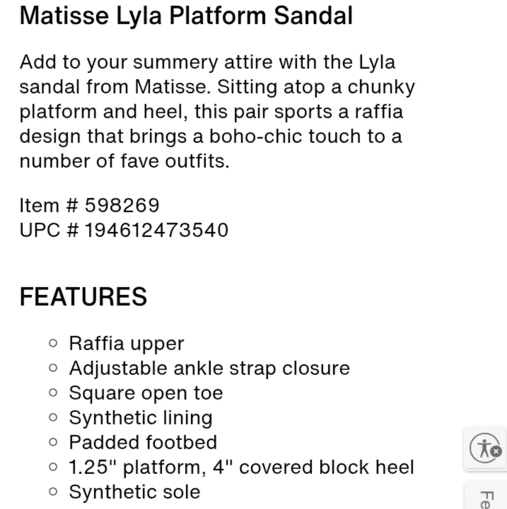 Matisse Lyla Woven Raffia Platform Sandals Natural/Black Block Heel Sz 8
